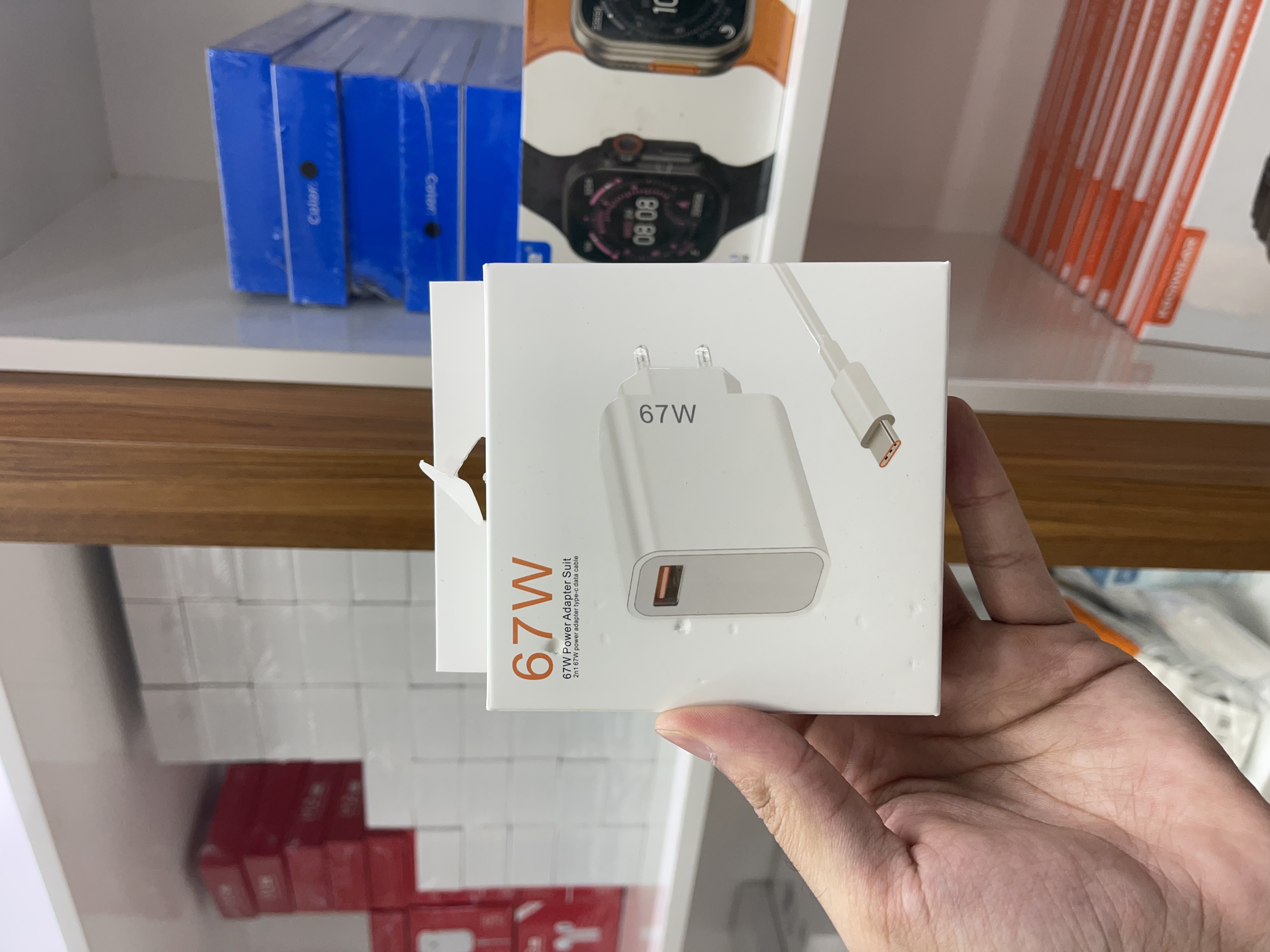 شارژر ۶۷ وات بهمراه کابل شیاومی توربو | پکدار سفید | کیفیت عالی
