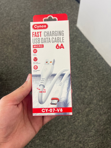 کابل شارژ | میکرو اندرویدی | کیفیت عالی | پکدار سفید | cynco 07|