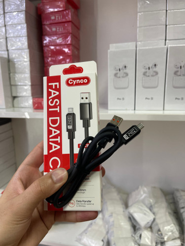 کابل شارژ میکرو اندرویدی | کیفیت عالی پکدار | مشکی | cynco 04