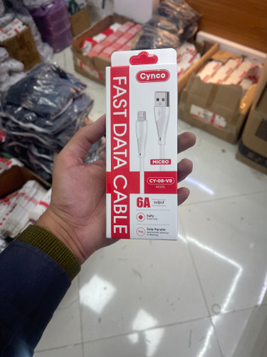 کابل شارژ اندرویدی میکرو | پکدار سفید | کیفیت عالی | cynco 08