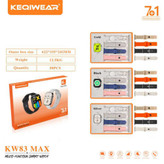 ساعت هوشمند کیکویر مدل KEQIWEAR KW83 MAX به همراه ۷ بند