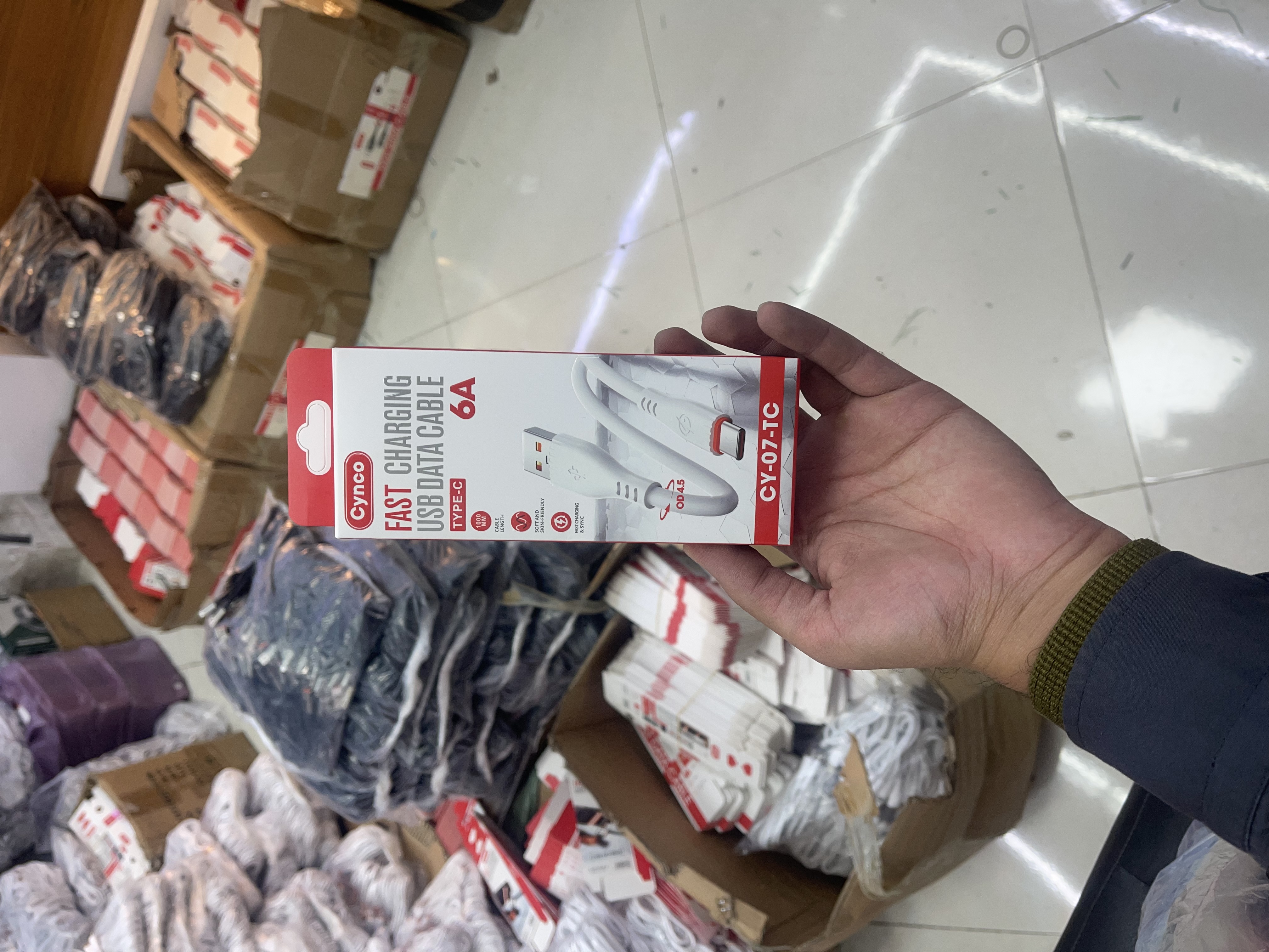 کابل شارژ تایپ سی | کیفیت عالی پکدار سفید | cynco 07 |
