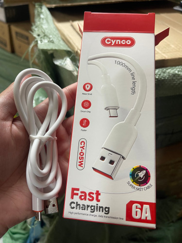 کابل شارژ تایپ سی | کیفیت عالی پکدار سفید | cynco 05